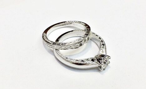 18ct White Gold Wedding Set - Handcrafted in Havilah Workshop