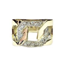9ct yellow gold and diamond ring