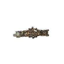 9ct yellow gold ring with moissanite and diamonds 26540