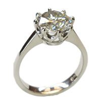 Moissanite engagement ring argentium silver 26651
