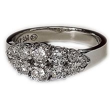 platinum diamond cluster ring 26560