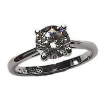 platinum engagement ring set with moissanite 26681