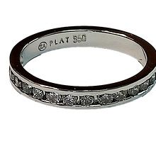 platinum eternity ring with salt and pepper diamonds 26952