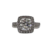 Platinum ring set with centre brilliant cut diamond weighing 2,01ct I VS2 and twelve 0,02ct diamonds down the band 

Optional halo surround set with twenty brilliant cut diamonds 0,02ct each