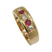18ct yg ruby dia ring26585
