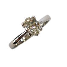 oval diamond platinum ring protea profile 26675