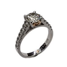 plat 18 rose diamond ring 26769