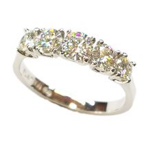 platinum moissanite ring 27055