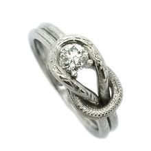 Platinum and diamond ring