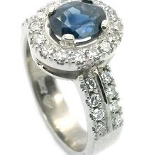 Sapphire and diamond ring