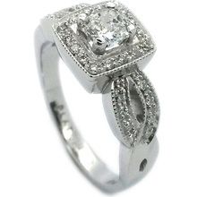 Palladium and diamond  ring