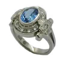 Sapphire and diamond ring