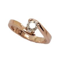 Classy 9ct rose gold and diamond engagement ring