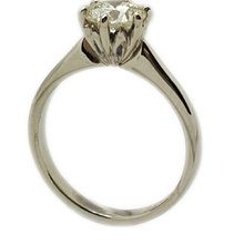 18ct white gold protea style diamond engagement ring set with 1.05ct  brilliant cut diamond