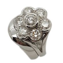Platinum diamond engagement and wedding rings