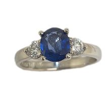Blue Sapphire and Diamond ring