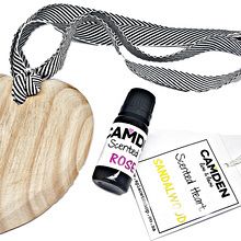 Scented wooden heart room fragrance oil diffuser with oil